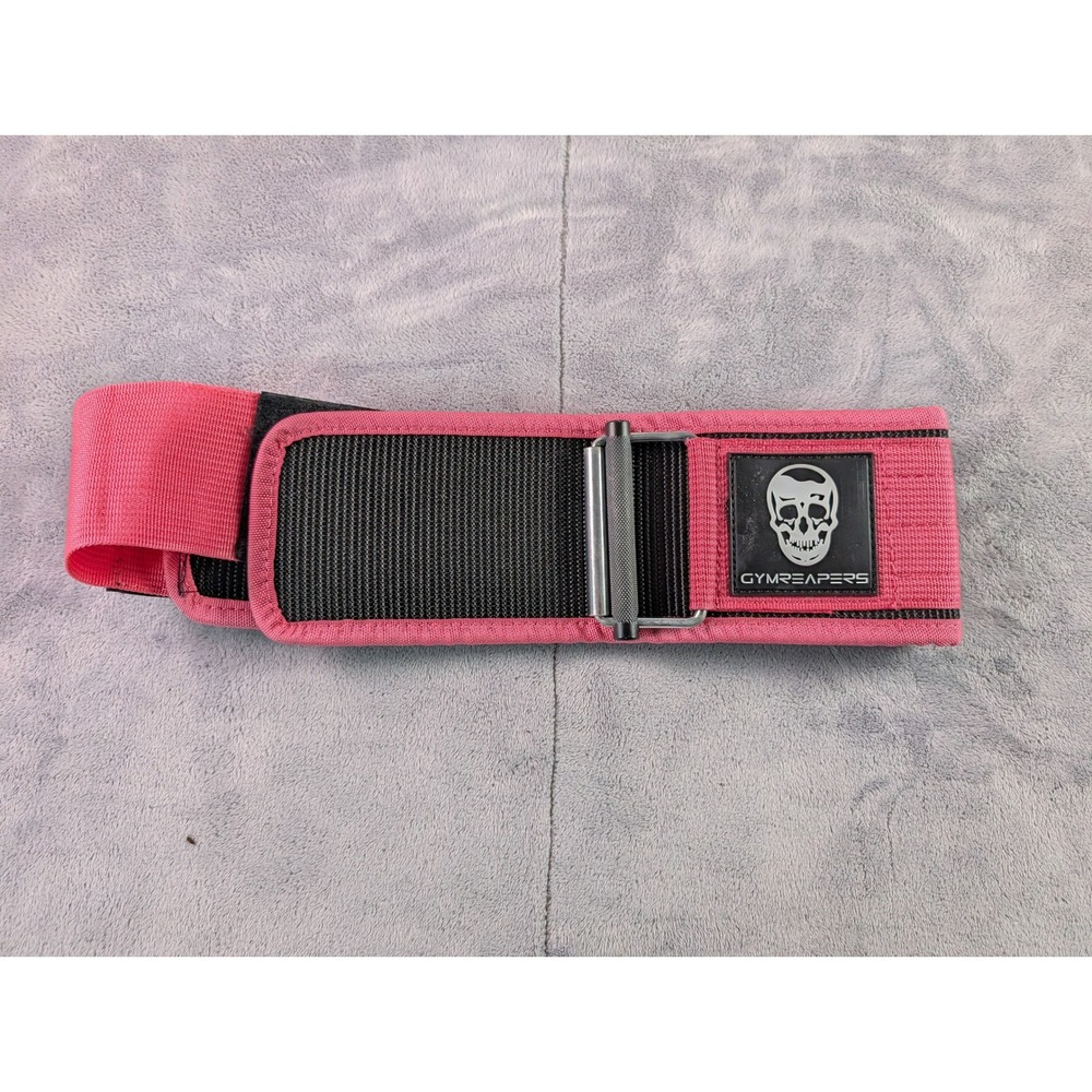 Gymreapers Quick-Locking Weightlifting Belt Pink Black Nylon Size XS